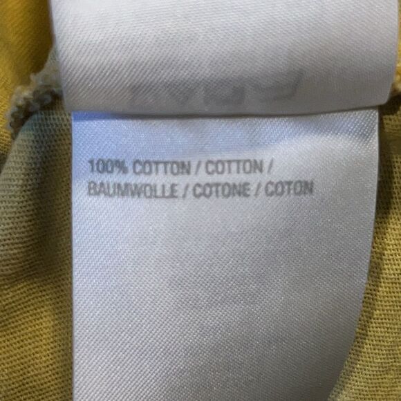 LOGO BY LORI GOLDSTEIN Allspice Yellow Slub Knit Long Sleeve Shirt w/ Pockets-S - Picture 9 of 9